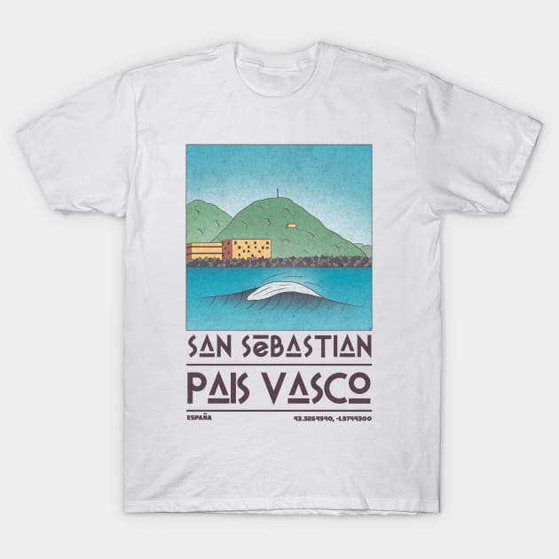 San Sebastian, Basque Country T-Shirt by JDP Designs